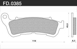 PASTIGLIE FRENO ANT.HONDA FORZA 250 SH 300